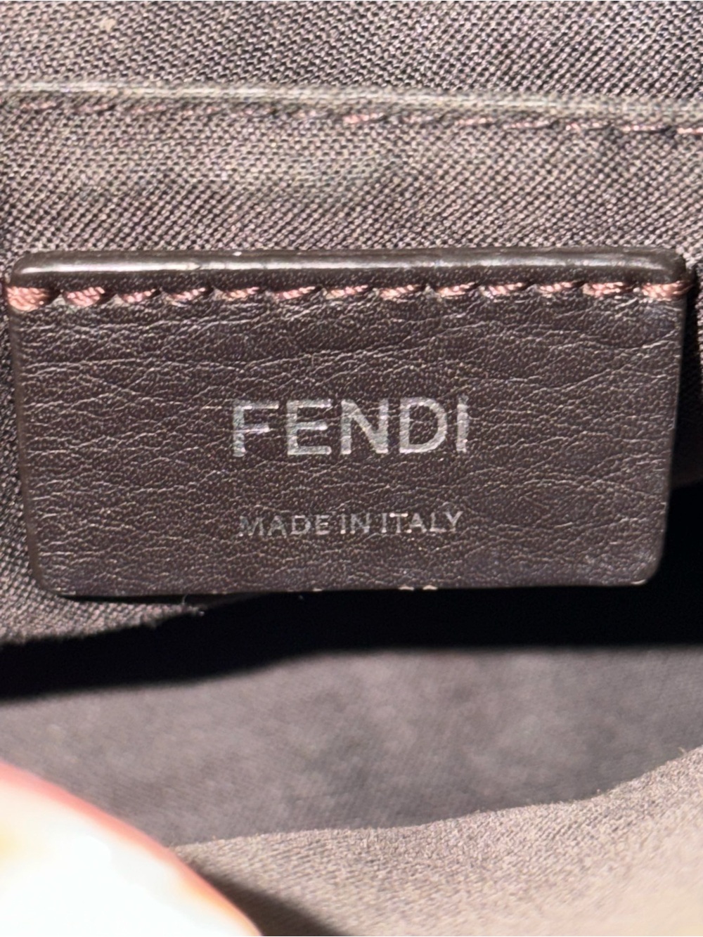 Fendi Black Leather Crossbody with Brown FF Trim - Picture 9 of 15